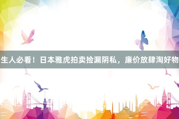 生人必看！日本雅虎拍卖捡漏阴私，廉价放肆淘好物